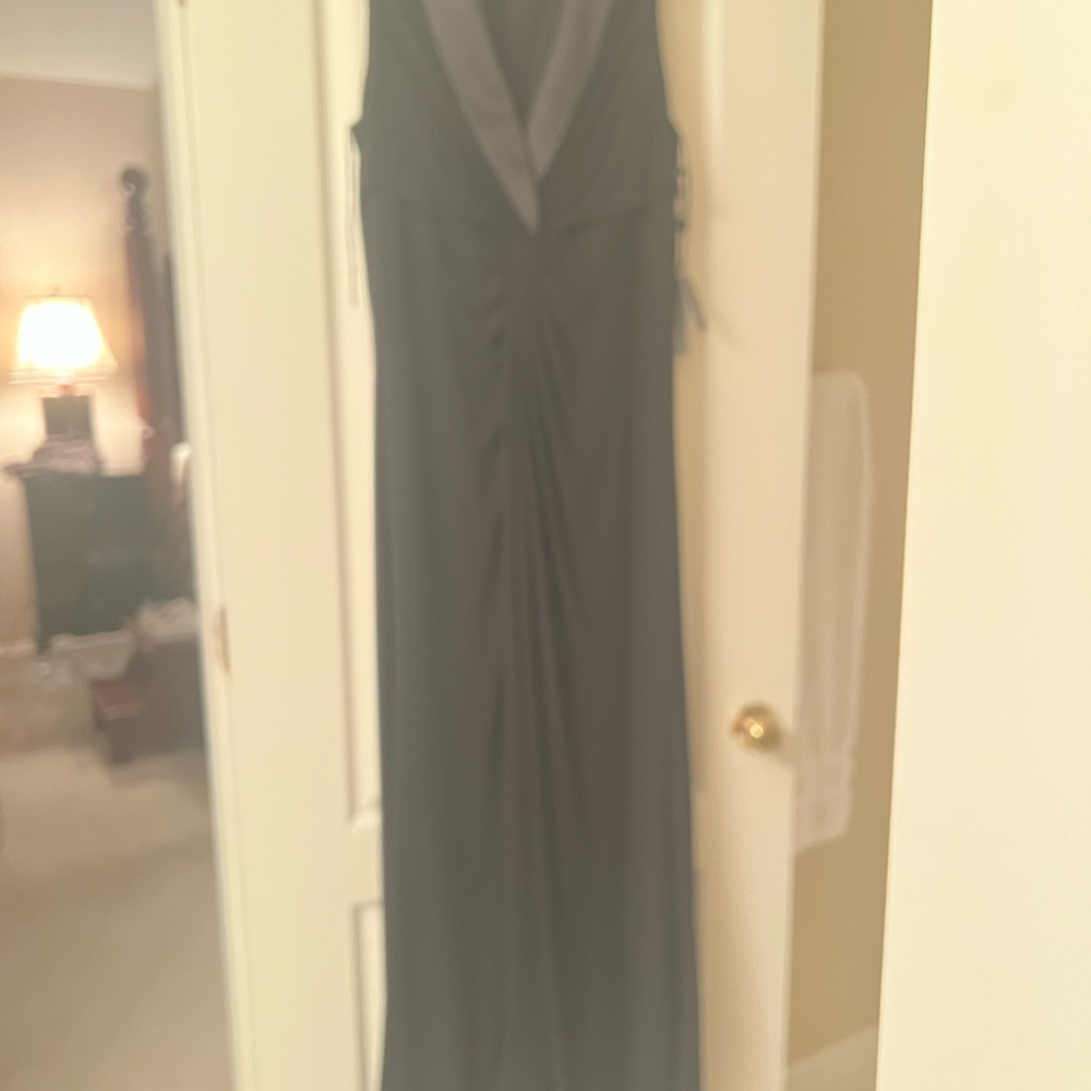 Adrianna Papell Charcoal Maxi Dress